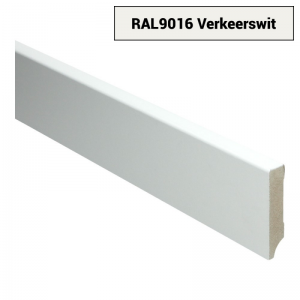 Rechte MDF Plinten RAL9016 Spierwit / verkeerswit