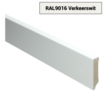 Rechte MDF Plinten RAL9016 Spierwit / verkeerswit