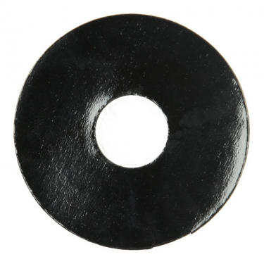Rozet 17 mm (10 st.) Zwart hoogglans